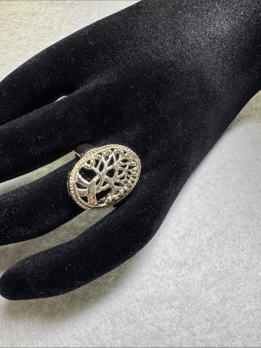 Silver Tree of Life Oval Ring - Women Jewelry